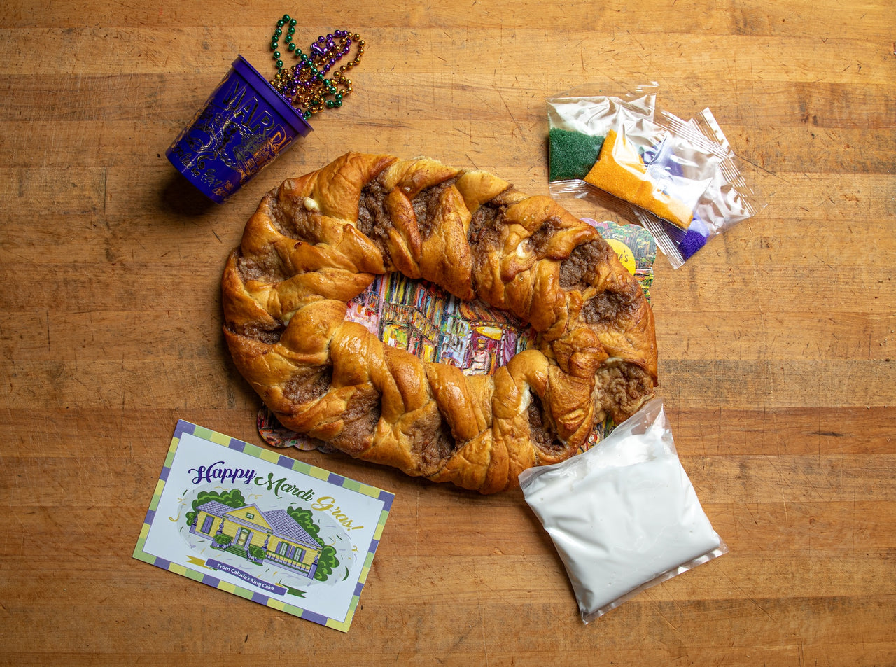 Praline Cheese Filled King Cake Kit