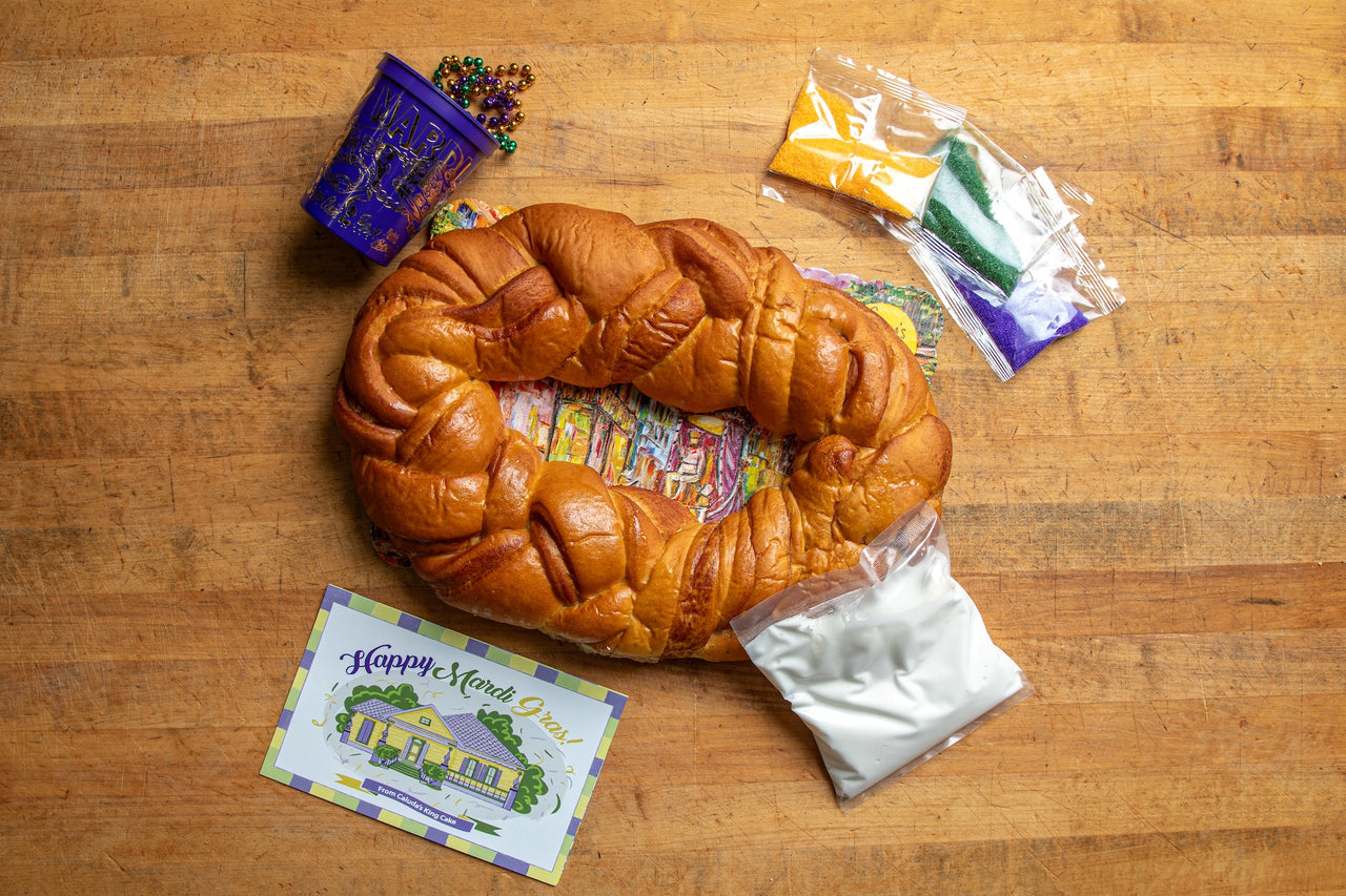 Traditional Mardi Gras King Cake Kit