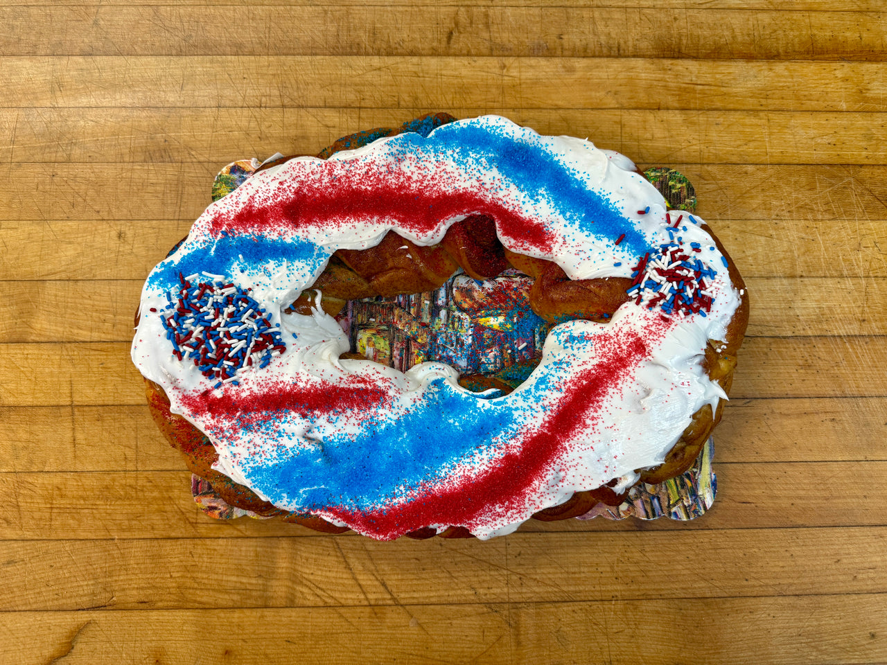 Red, White, and Blue Tradtional Cake