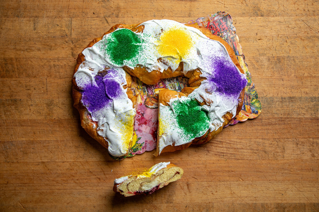 Strawberry Cheese Filled King Cake