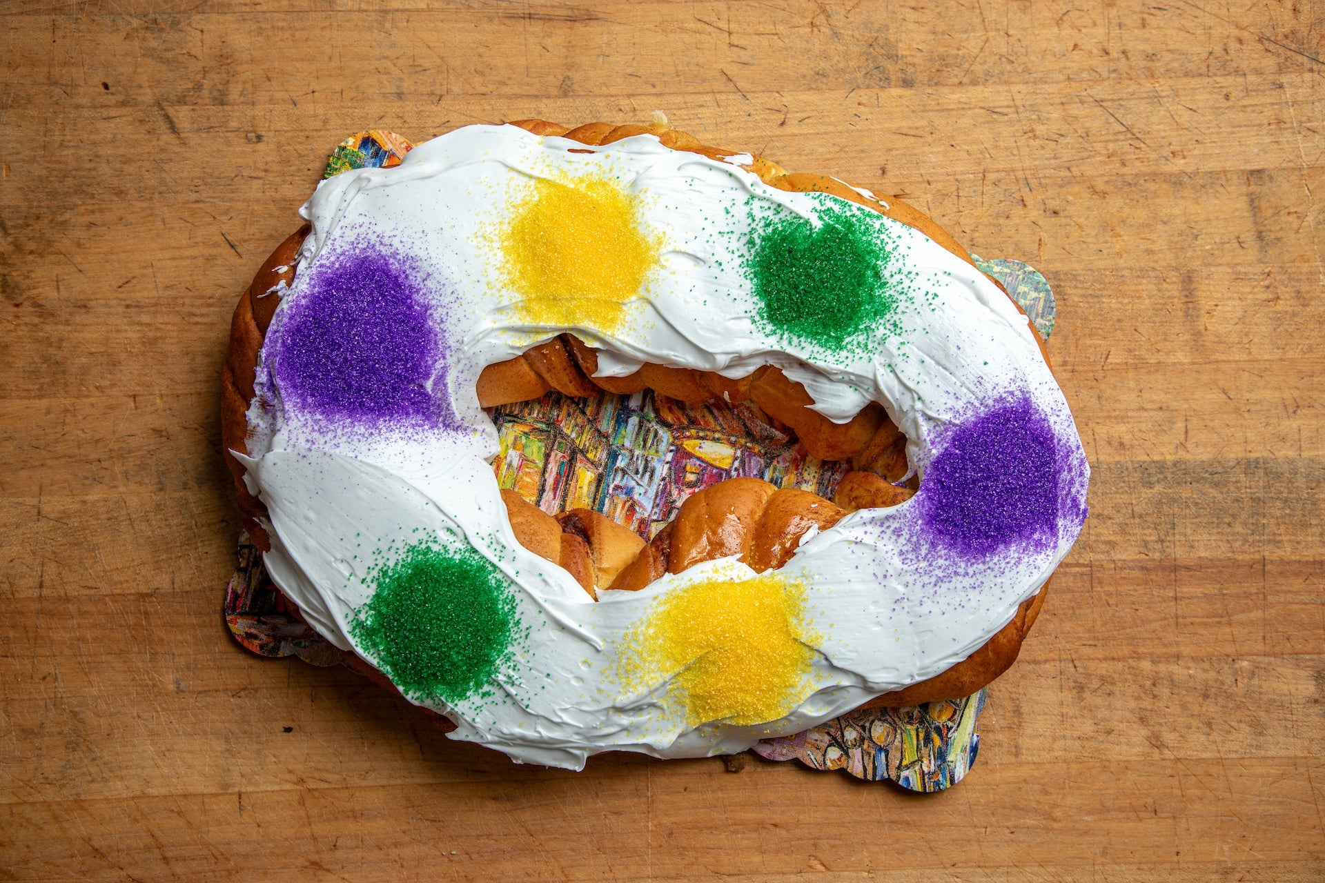 Traditional Mardi Gras King Cake